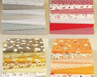 Quilt Fat Quarters Bundle Fabric Cotton Squares Sewing Patchwork Craft DIY Materials Tecido