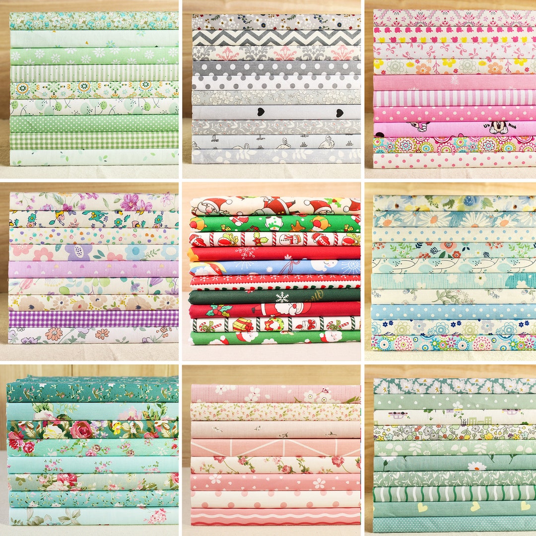 Cotton Fabric Bundle ,pre Cut Charm Patchwok 10 Squares Scraps Lot