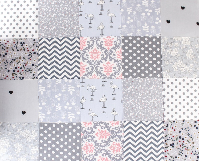 100% Cotton,Fabric Scraps Remnants,Quilting Fabric,Charm Pack Fabric,Sewing DIY material,pink/yellow/black/gray/ fabric Gray(40pc)