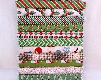 13 Precut 10" Christmas Cotton Fabric,Vintage Fabric Bundle,Sewing Craft Quilting Fabric Patchwok Quilt DIY Material