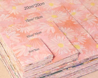 50 Mix Floral Cotton Fabric,Quilting Fabric,Fabric Scraps,Remnants,Quiltig Scrap Bundle,Charm Squares,Sewing Material DIY