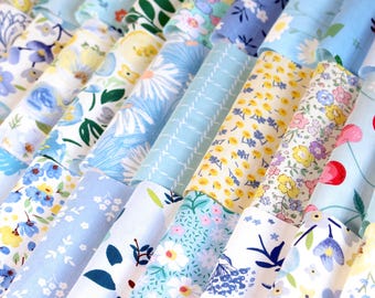 Lot De 100 Carrés De Tissu Patchwork Coton Matelassé - 5 Pouces (Charm) - Motif Floral Multicolore - Neuf