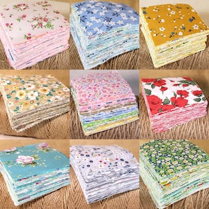 100 blommönster bomullstygrutor, quilttyg, 10 cm färdigskuret bunt, tygrester lapptäcke, charm sömnad pyssel gör-det-själv