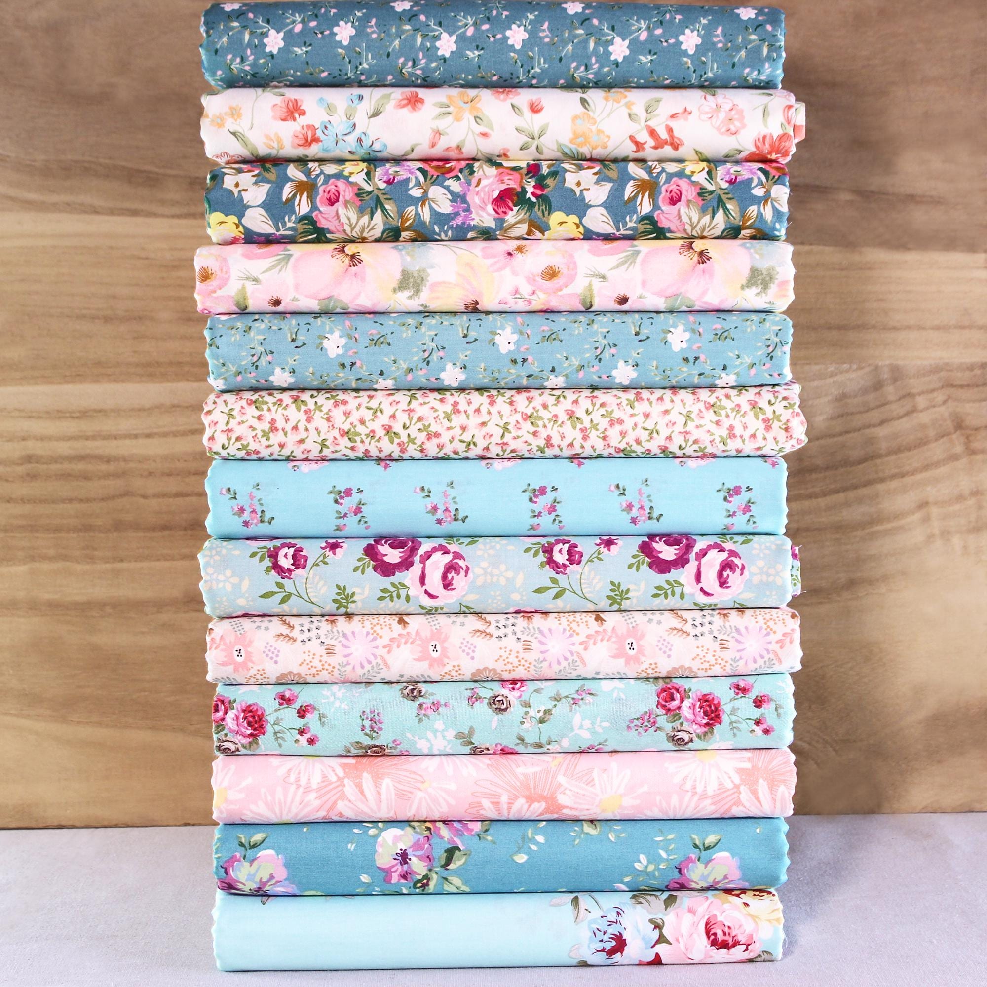 Vintage Blue Rose Fabric - Etsy