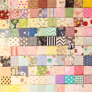 100 pacchetti di ciondoli quadrati da 4 pollici tessuto, ritagli di tessuto pretagliato, tessuto di cotone, trapunta quadrata, tessuto patchwork, pacchetto quilting, pacchetto tessuto floreale