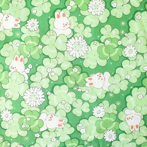 Fabric by half yard,Children Kids Fabric,Nursery Fabric,Bunny Fabric,Cute Rabbit Cotton Fabric,Sewing Quilting Material DIY image 3