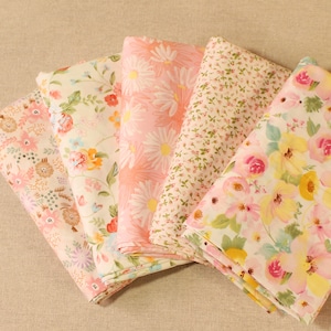 5 Assorted Pink Cotton Fabric Quilting ,Pre Cut Charm Patchwok 10" Squares Scraps DIY