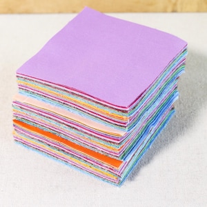 100 tessuti tinta unita multicolore, quadrati con ciondolo, tessuto di cotone per trapuntatura, pacco di tessuti, materiale per cucito, patchwork, fai da te