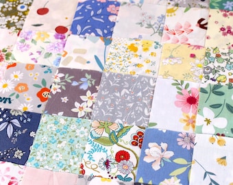 Tessuto di cotone quadrato per cucito, 50 pezzi, 20 x 20 cm