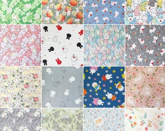 Fabric by half yard,Children Kids Fabric,Nursery Fabric,Bunny Fabric,Cute Rabbit Cotton Fabric,Sewing Quilting Material DIY