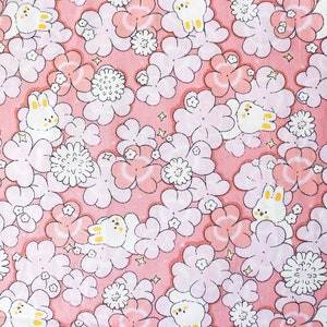 Fabric by half yard,Children Kids Fabric,Nursery Fabric,Bunny Fabric,Cute Rabbit Cotton Fabric,Sewing Quilting Material DIY image 7