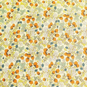 3207#/ Half Yard Fabric,Strawberry Fruit Floral Leaf Fabric,Printed Quilting Fabric,Sewing Crafts Quilt Cotton Material