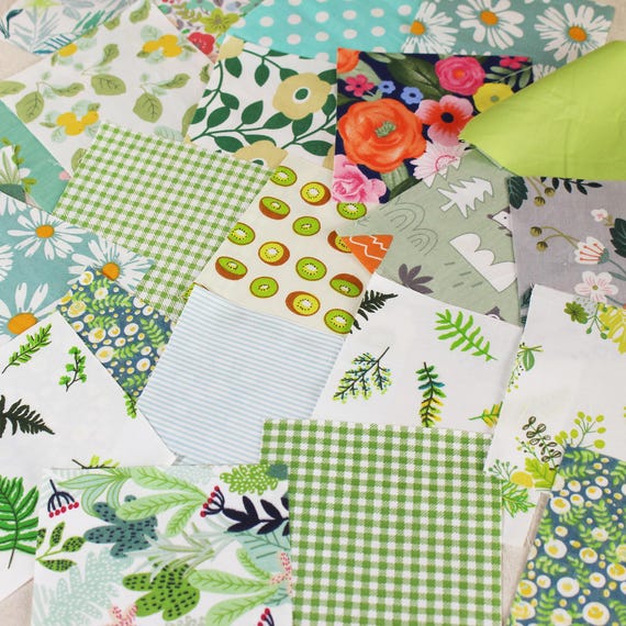 Tessuti Di Cotone Stampati - 70 Pezzi 25x25 Cm Motivo Floreale - Foto 8