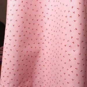 Half Yard Fabric,Pink Striped Little Cherry Fabric,Tiny Flower fabric,100% cotton,Quilting Fabric,Fabric Quilt,Sewing Craft DIY Material
