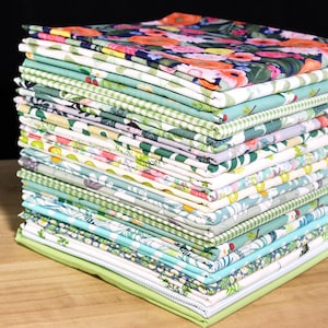 60 Green Cotton Charm Pack Fabric,Precut 5&quot; Fabric Squares,Floral Printed Fabric,Fabric Scraps,Quilt Fabric Scrap Bundle,Sewing Material diy
