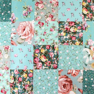 100% Cotton,Fabric Scraps Remnants,Quilting Fabric,Charm Pack Fabric,Sewing DIY material,pink/yellow/black/gray/ fabric Emerald(40pc)