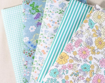 Green Yellow Pink Cotton Fabric Quilting ,Pre Cut Charm Patchwok 10" Squares Scraps Lot DIY,Sewing Crafts Fabric Bundle Patchwork