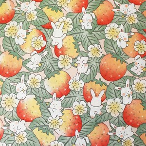 Fabric by half yard,Children Kids Fabric,Nursery Fabric,Bunny Fabric,Cute Rabbit Cotton Fabric,Sewing Quilting Material DIY image 4