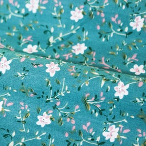 Half Yard Fabric,Pretty Green Tiny Floral fabric,100% cotton,Quilting Fabric,Vintage Plant Fabric,Sewing Craft DIY Material