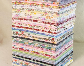 50 Non-repeating 15cm Floral Squares, Fabric Scraps Remnants,Precut Quilt Fabric,Mixcolor Fabric Bundle,100% Cotton Sewing Craft Material