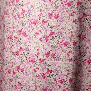 Half Yard Fabric,Pink Flower fabric,100% cotton,Quilting Fabric,Vintage Plant Fabric,Sewing Craft DIY Material