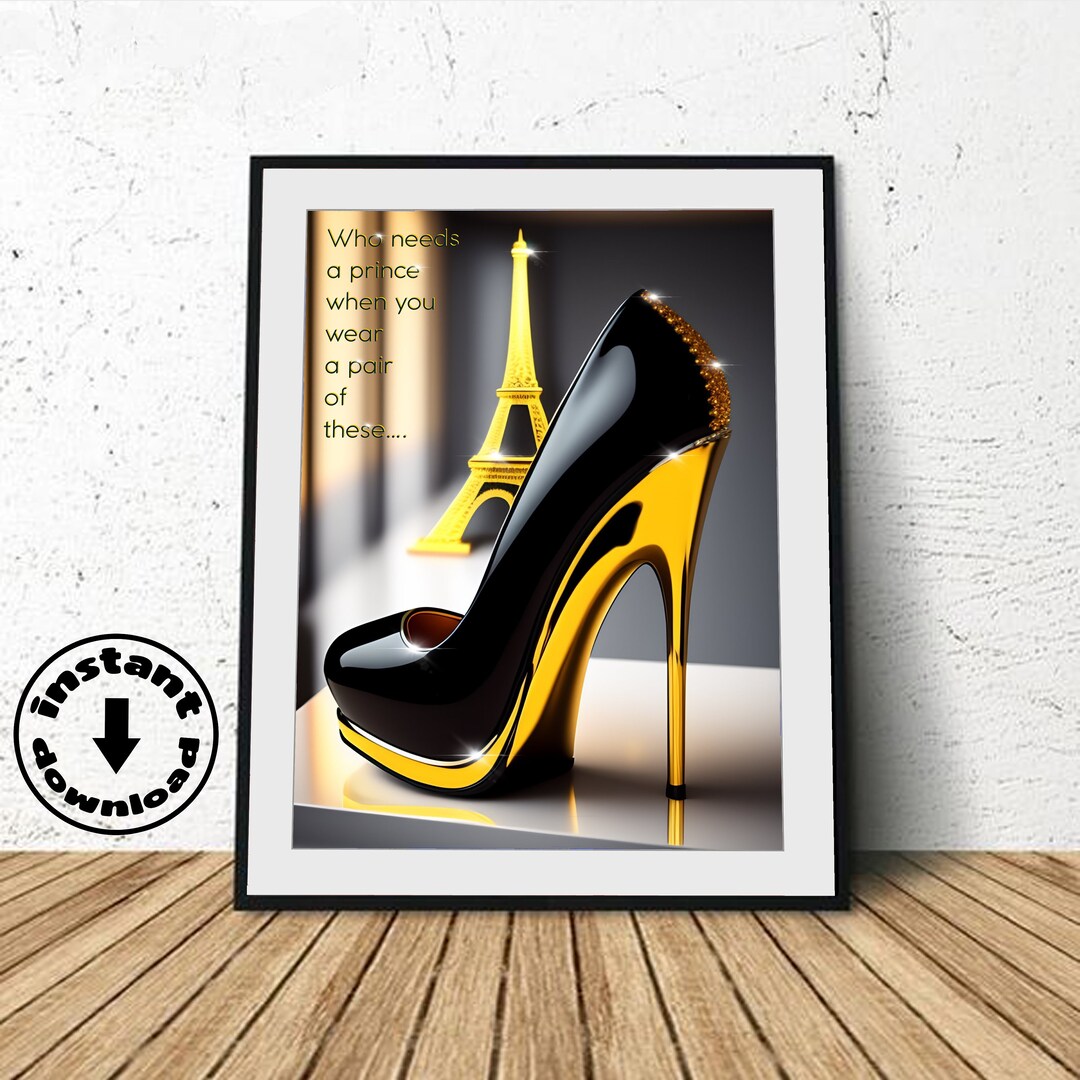 Fashion Wall Art, High Heels Poster, Girl Office Prints, Motivational Print, High Heels Wall