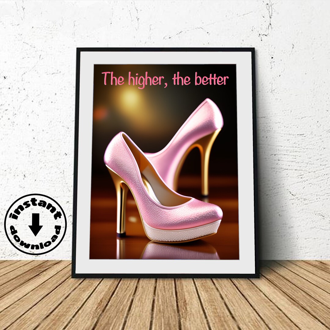 High Heels Poster, Girl Nursery Wall Art, Girl Collage Dorm Decor