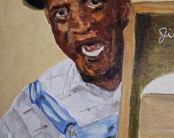 Original Jimmy Lee Sudduth Oil Painting 11 x 14 Inch