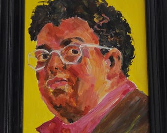 Diego Rivera Original Oil Painting Framed 10 x 12 Inches Outsider Art