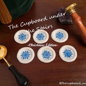 PREMADE Christmas Wax Seals / Snow Flakes Design