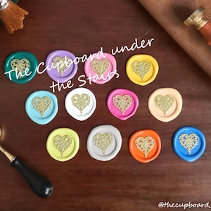 PREMADE hart ontwerp lakzegels | Set van 12
