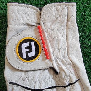 Red Opaque Golf Stroke Counter: Glove Bead Score Keeper - Final Sale