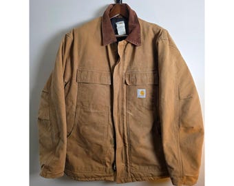 Vtg 90s Carhartt Santa Fe Cactus Green Canvas Cotton Southwest