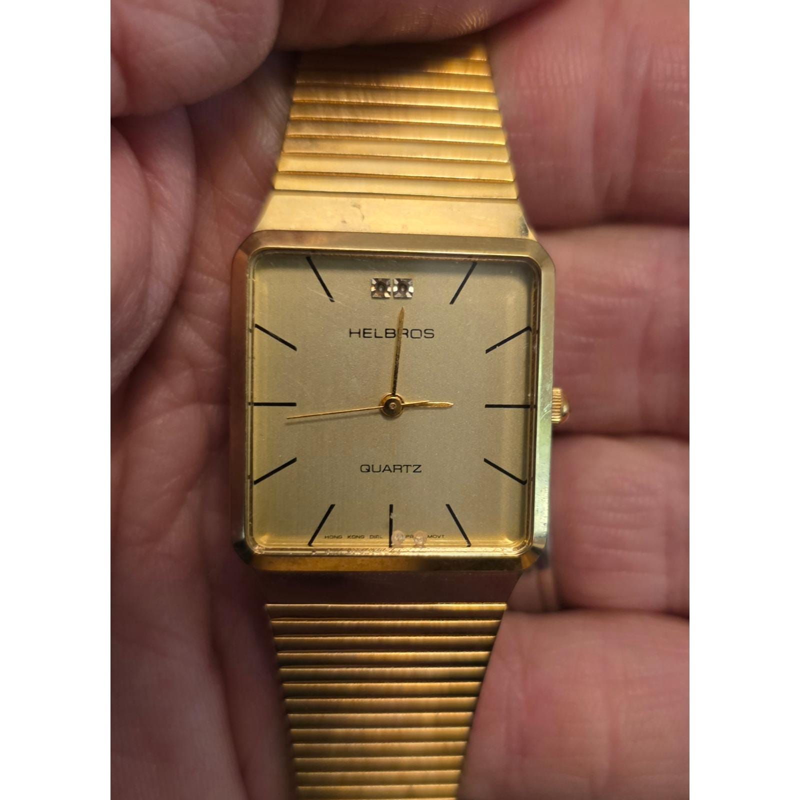 Vintage Helbros Small Face Thin Women\'s Two Tone Dress Watch Silver Gold 20103 Helbros Women main image 2