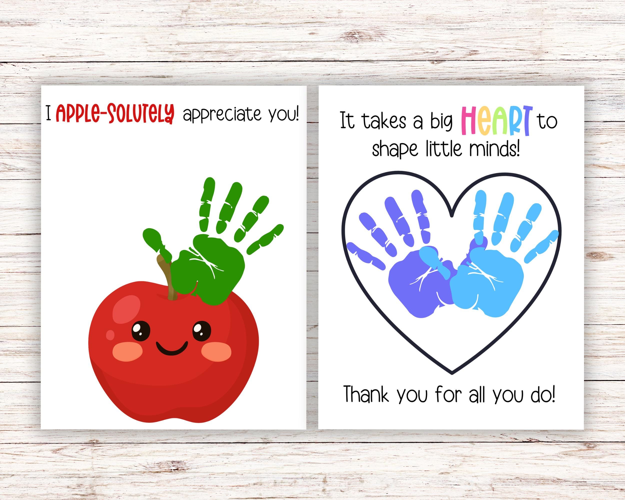 Teacher Appreciation Handprint Art, Printable Kids Craft, Thank You ...