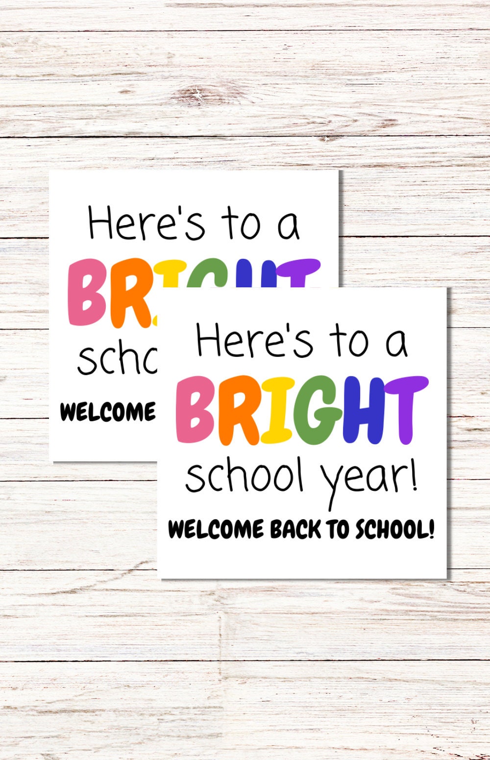Here's to a BRIGHT School Year| Welcome Back to School Tag | Back to ...