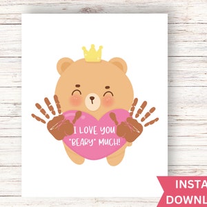 Valentine&#39;s Handprint Art| Valentine&#39;s Day Handprint Art Craft | February Handprint Art|  Kids Handprint Art| Toddler Handprint Art