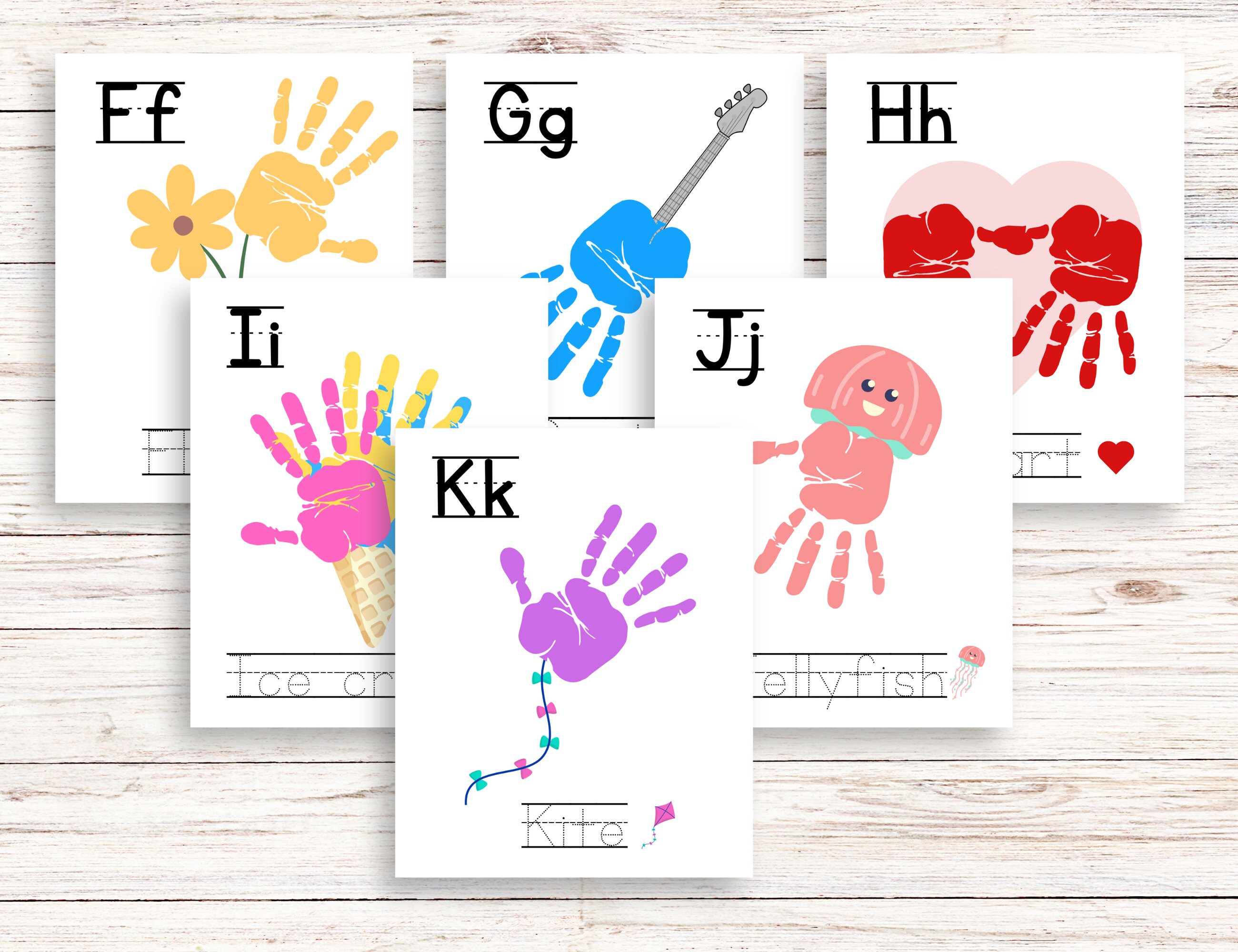 Alphabet Handprint Art Craft Book ABC Handprint Art Book - Etsy