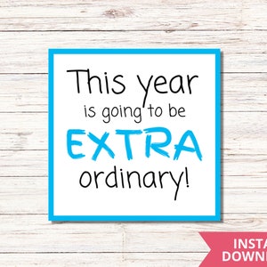 Dit jaar wordt EXTRA gewoon | Gum Tag afdrukbaar | Terug naar school-cadeaukaartjes| Cadeaukaartjes voor studenten | Leraar Cadeaukaartjes |