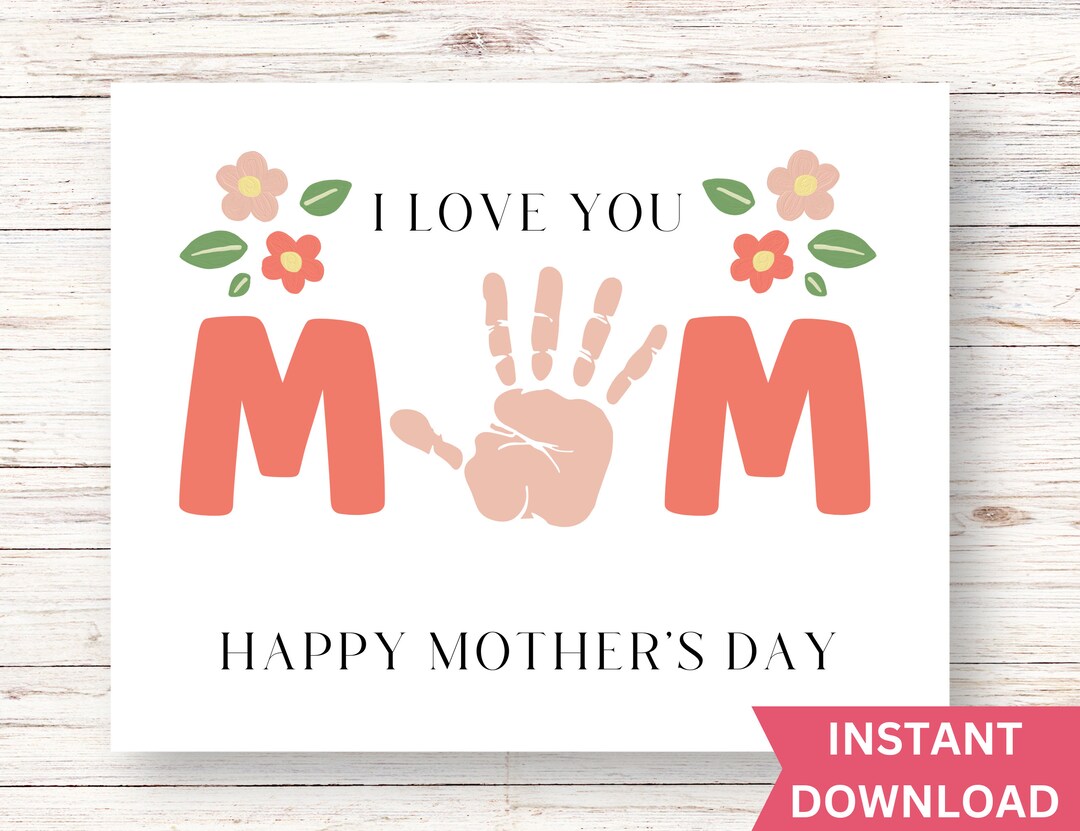 Mothers Day Handprint Art Handprint Mothers Day Gifts Mothers Day