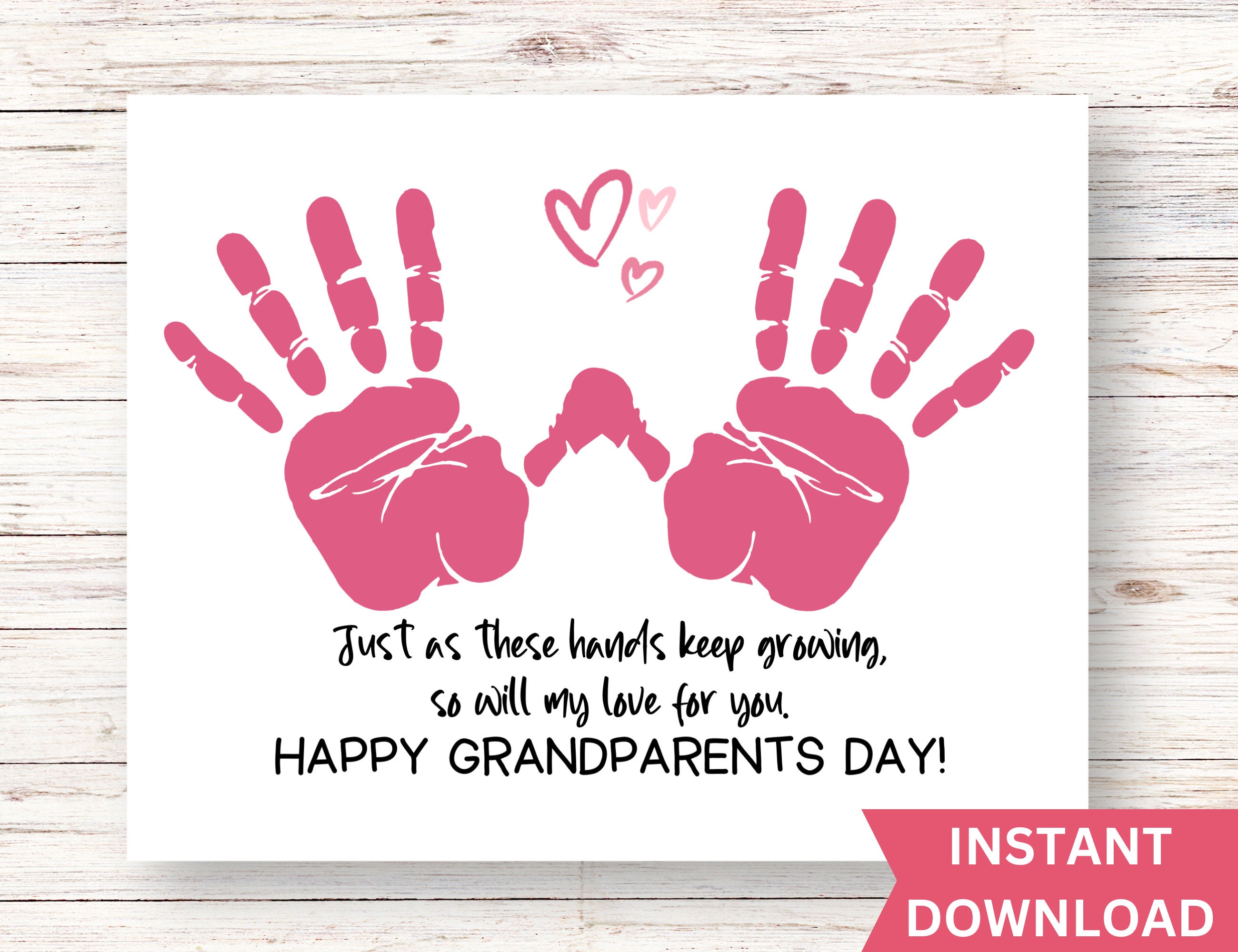 Grandparents Day 2023 Handprint Art Keepsake for Grandparents From