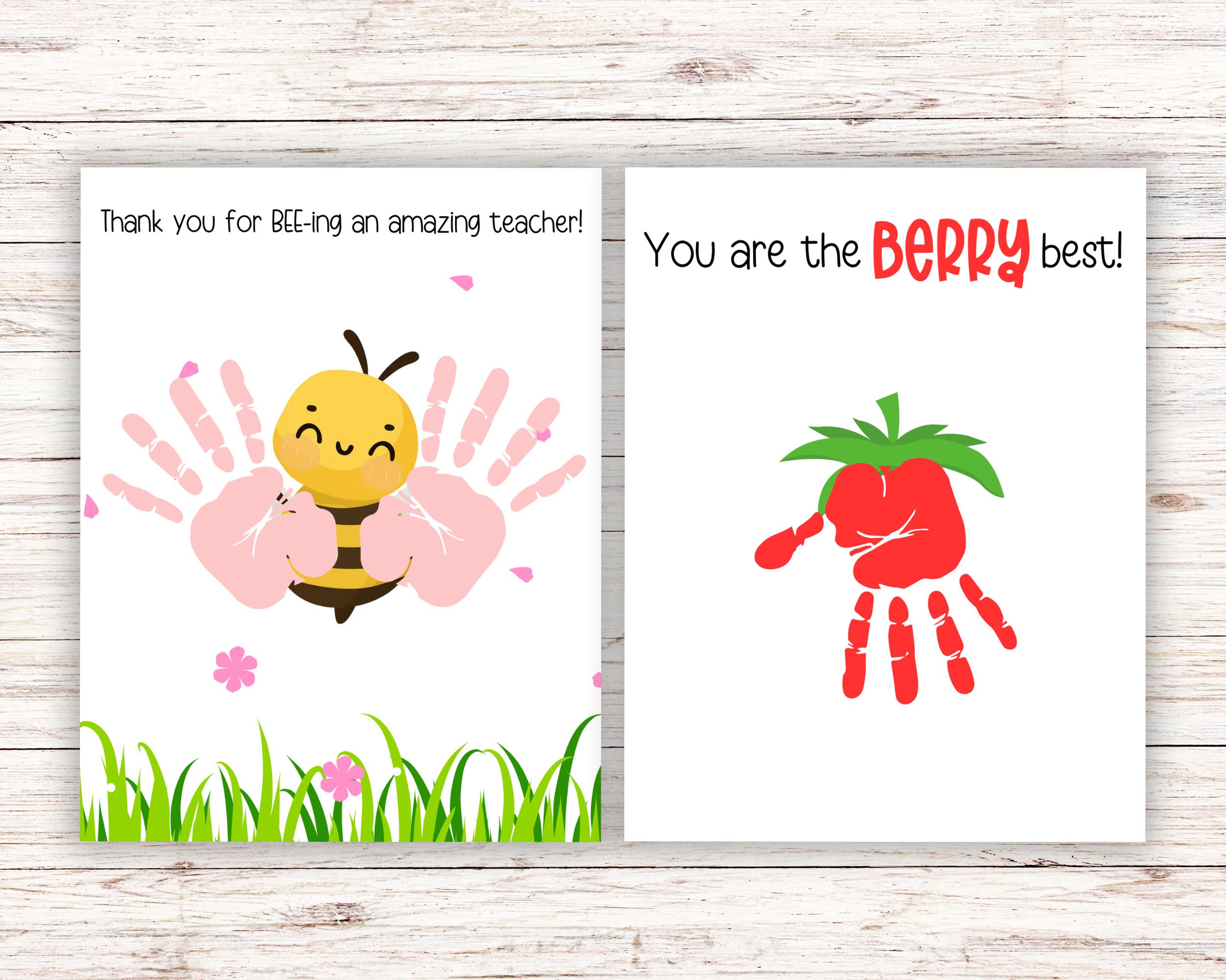 Teacher Appreciation Handprint Art, Printable Kids Craft, Thank You ...
