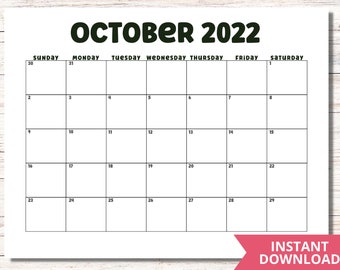october calendar etsy