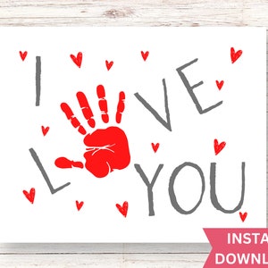 Valentines Day Handprint ,memory Keepsake , preschool, kindergarten, daycare, kids, baby, toddler kids craft, Handprint art