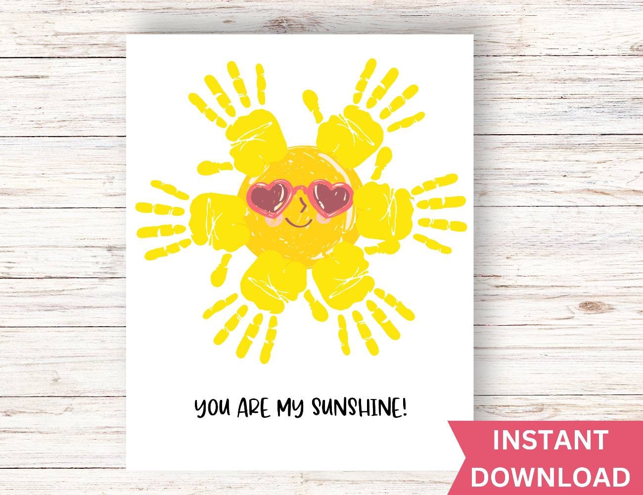 You Are My Sunshine Handprint Art Craft Baby Handprint Craft Toddler