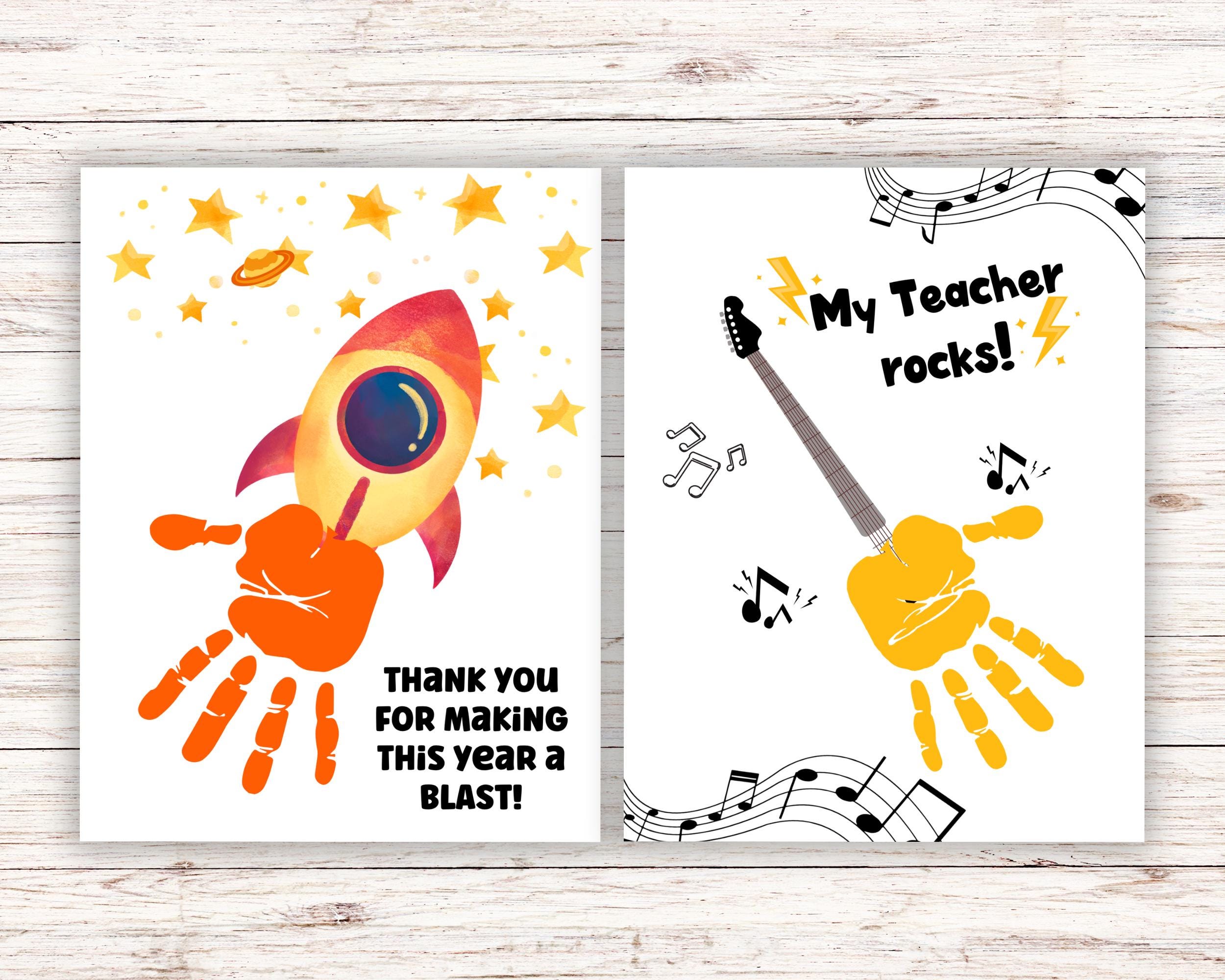 Teacher Appreciation Handprint Art, Printable Kids Craft, Thank You ...