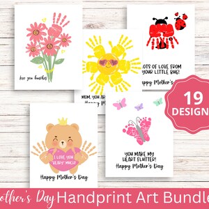 Handprint Mother&#39;s Day| Handprint Gift for mom or grandma| Toddler Handprint| Baby Handprint Art| Kids Handprint| Handprint Memory|
