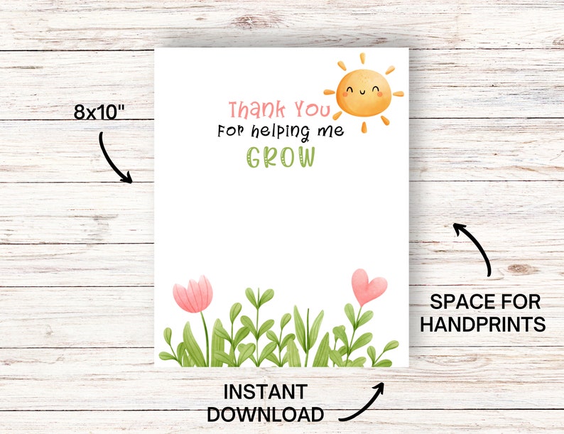 Handprint Art for Grandparents| Handprint Grandparents Gift| Thank You ...