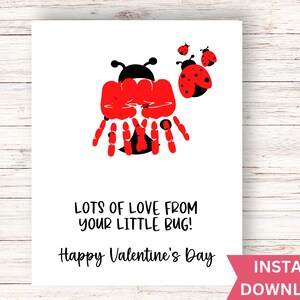 Valentine Handprint | Handprint Art Printable| Valentines Craft| Handprint Craft| Handprint Art Craft| Handprint Art |Valentine gifts