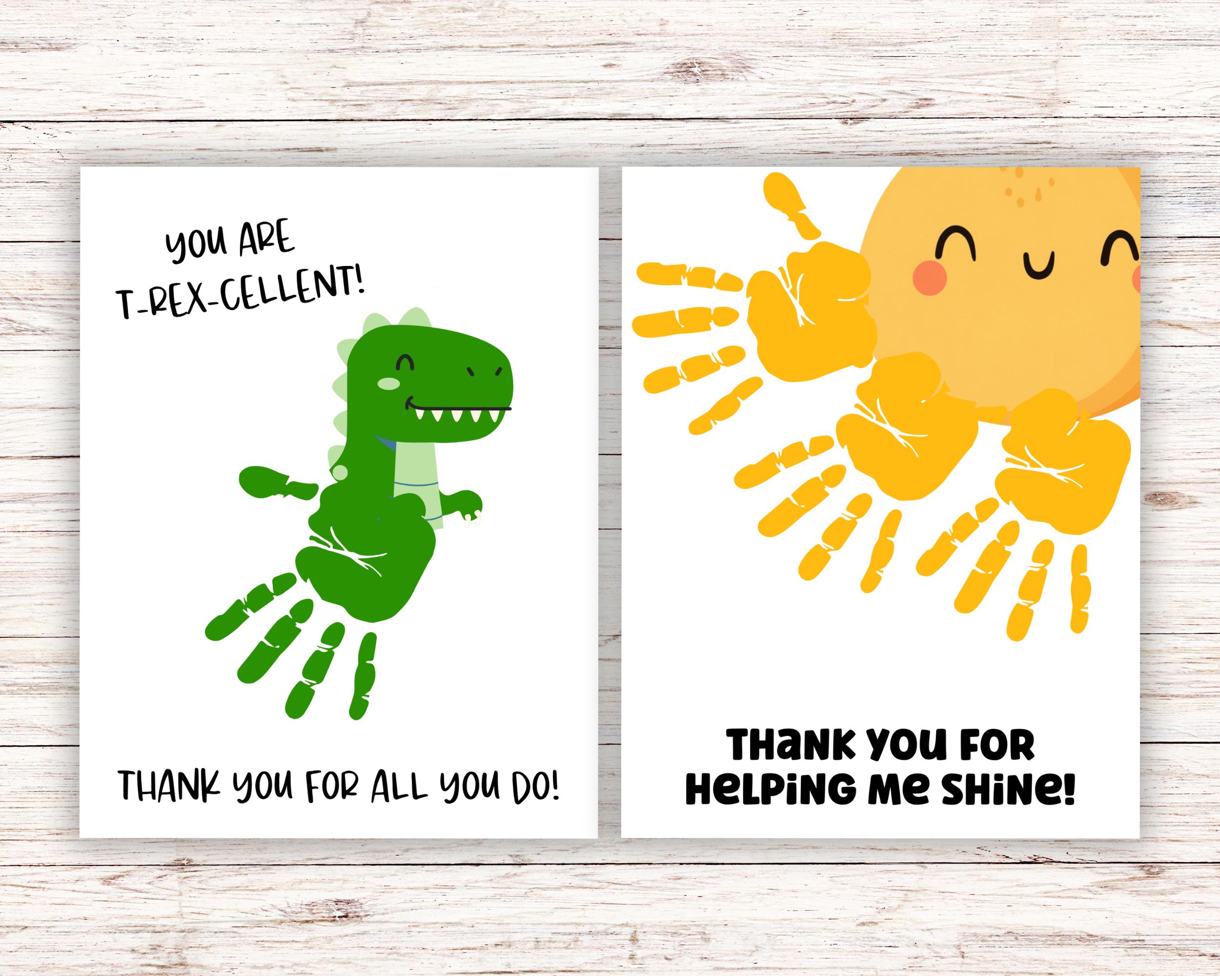 Teacher Appreciation Handprint Art, Printable Kids Craft, Thank You ...